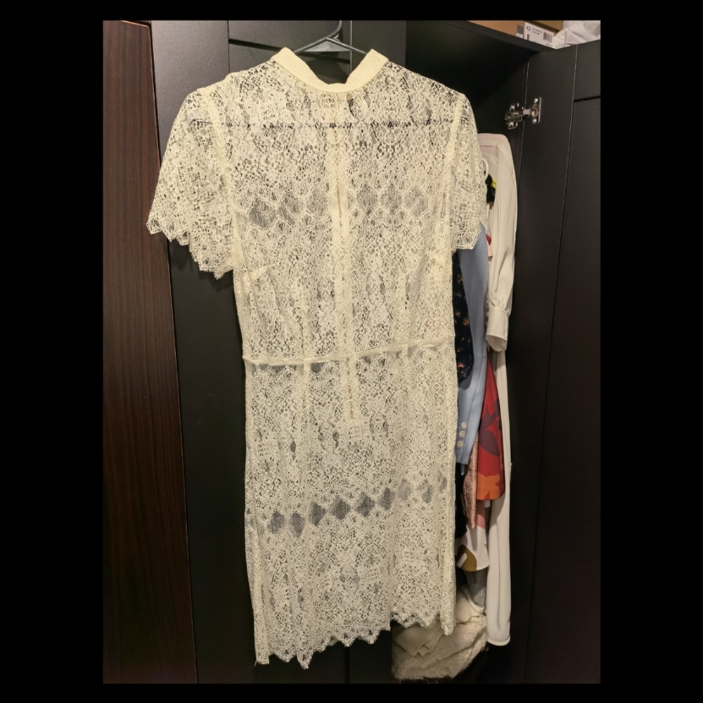 Kensie cream white lace cocktail casual dress. NWT
